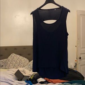 Tahari Navy Blouse Tank